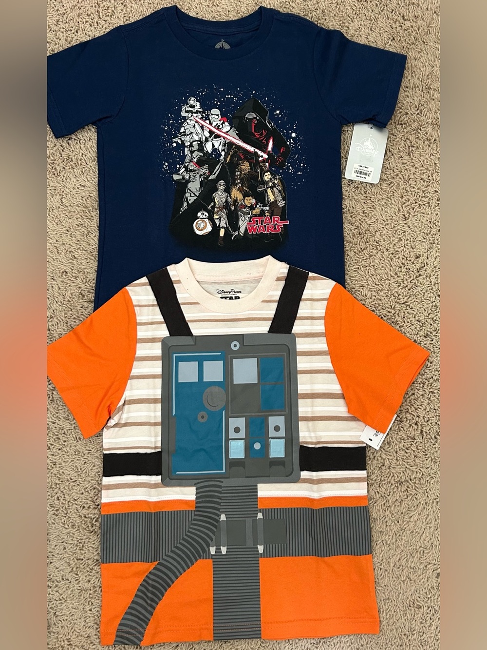 NWT New Disney Parks Star Wars X-wing Fighter Boys S 5/6 Cosplay shirt Poe Luke